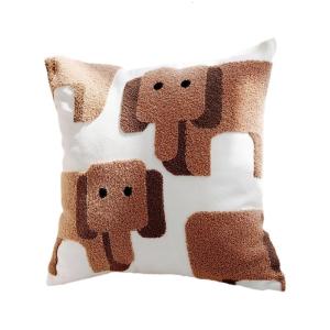 Lovely Cartoon Horse Print Cushion Cover Durability Soft Fabric Pillow Case For Bed Sofa Chair Decoration Pillowcase