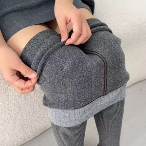 Autumn Winter Warm Tights Thermal Stockings High Waist Elastic Seamless Leggings Women Girls Thick Cozy Fleece Lined Pantyhose
