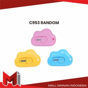 MallMainan-C953 Cutter Mini Lucu Bentuk Awan / Pisau Kartun Alat Bantu Potong Kertas Alat Tulis