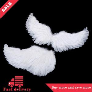 [COD] Swallow shape White Angel Feather Wings With Elastic Straps For Kids Party Cosplay Halloween Birthday Decoration