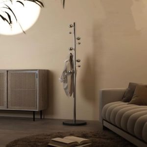 VALUEPULSE นержักรส ราวแขวนเสื้อหินอ่อน รับน้ำหนักได้ ประหยัดพื้นที่ ไม้แขวนเสื้อแนวตั้ง ความเรียบง่าย หลายฟังก์ชัน ราวแขวนเสื้อ บ้าน