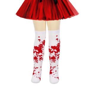 Halloween cao tới đùi Vớ đến đầu gối Vớ Cosplay Lễ Hội Vớ Bloody tất cổ dài Hàng dệt kim Cho Trẻ Em