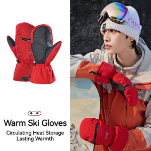 Lạc Đà vương miện găng tay trượt tuyết Windproof đệm không thấm nước dày xe máy Găng tay giữ ấm