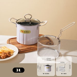 Tầm Nhìn Nhật Bản Tiết Kiệm Dầu Nồi nồi chiên ngập dầu Thép Carbon Nồi Chiên Với 304 màng lọc thép không gỉ Hộ Gia Đình dụng cụ nhà bếp Nồi Chiên Không Dính Nồi Cho Chiên/Đun Sôi Tempura Nồi Chiên