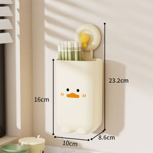 MLADEN Suction Cup Cutlery Holder Household Drain Oblique Insert Chopstick Kitchen Spoon Rack