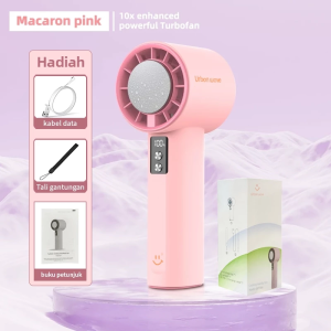 URBAN WAVE GFS006 High-Speed Fan Portable HandHeld Fan Semi Conductor Icy Cool Air Mini kipas Strong Wind 100 Gear Wind Speed kipas angin Digital