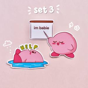 moonchiine | Kirby Waterproof Stickers / Journal Stickers / Sticker Bomb