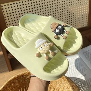 Aqrau 【ส่วนลด50%】EVA รองเท้าแตะใส่อึรองเท้าแตะใส่ในร่มพื้นหนากันลื่นใส่ด้านนอกแบบใหม่สำหรับฤดูร้อนและ