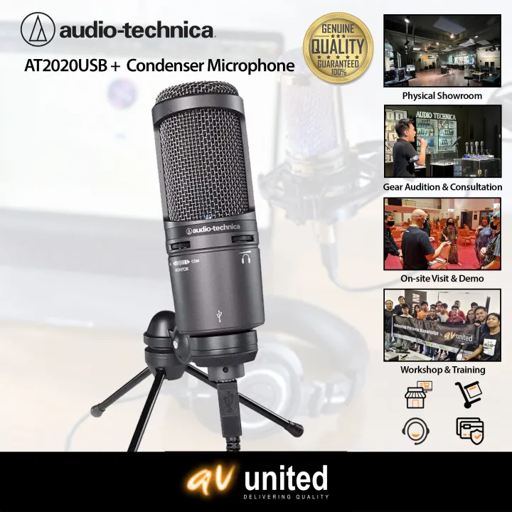 Audio Technica AT2020USB+ USB Cardioid Studio Condenser Microphone (for Recording, Karaoke, Gaming, Livestream etc)