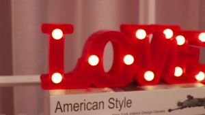 3D Love Heart Marquee Letter Lamps Indoor Christmas Decorative Lamps LED Night Light Wedding Decor Romantic Valentines Day Gift