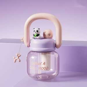 BOTOL MINUM ANAK LINLIN GEMOY TEMPAT MINUM ANAK KEPALA PANDA KAPASITAS 800ML KODE 867 NEW