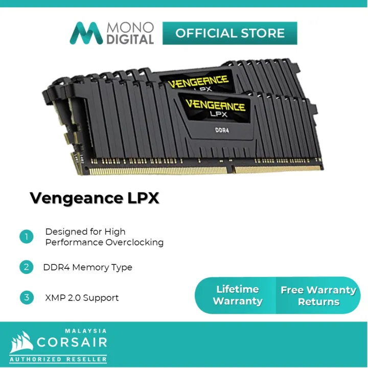 CORSAIR Vengeance LPX 8GB / 16GB / 32GB / 64GB 3200Mhz / 3600Mhz Desktop PC DIMM DDR4 RAM Memory
