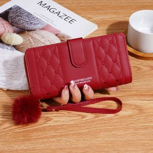 W&L #W838 Wallets for Women Zipper Coin Purse Pu Leather Card Holder Multi Card Phone Handbag