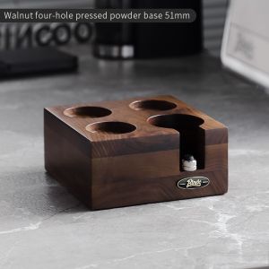 BINCOO ชุดที่อัดกาแฟอิตาเลี่ยนฐานกล่องแยกเก็บนมผงกล่องใส่ของเอนกประสงค์ผงที่อัดแป้งชุดห่วงรับที่เก็บของติดเบาะ51/58มม