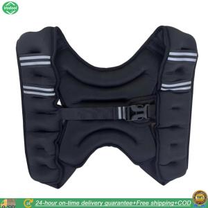[New] Weighted Vest 5KG Body Weight Vest Exercise Set with Reflective Stripe Workout Vest Double Adjustable Buckle Straps