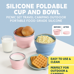 Container Suitable for Outdoor Activities Colorful Tableware Camping Large Capacity Portable