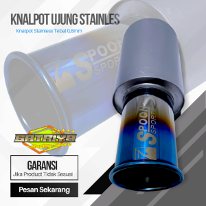 Knalpot Mobil Spoon Ujung Stainless Ngebas Empuk Bulet