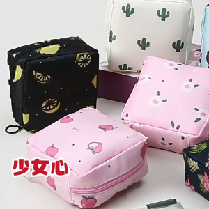 Cute Waterproof Storage Bag For Womens Discreet Zippers Closure And Durable Polyester Materials