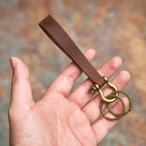 Vintage Keychain Genuine Leather Key Ring Couples Key Ring Chain NASVA