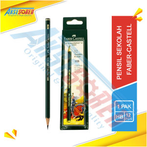 Original Pensil 2B Faber Castell Graphite [9000/12 pcs] / Alat Tulis Ujian Komputer / Pencil Gambar Menulis [1 Pack]