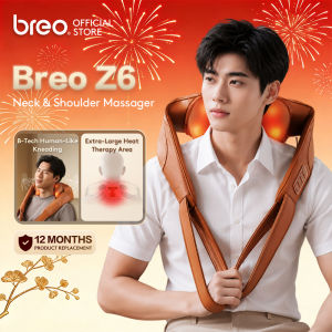 🔥Breo Z6 Neck and Shoulder Massager 4D Kneading Heat Therapy Cordless Portable Pain Relief Gift
