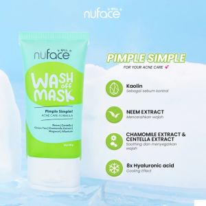 Nuface Wash Mask 50gr - Masker Wajah Nuface - 3 Varian Masker - Virgo Shoop