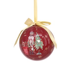 XYAX 2pcs Creative Christmas Ball Delicate 8cm Decal Ball Festive Atmosphere Decoration Painted Hanging Ornament Background Layout