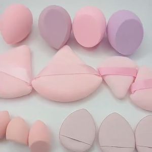 HOKEMP 14PCS Triangle Makeup Sponge Wet & Dry Use Cosmetic Puff Waterdrop Design with Storage Box