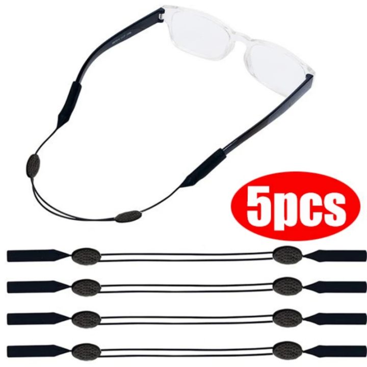 5pcs Adjustable Eyewear Retainer Sports Sunglasses Strap Safety Glasses