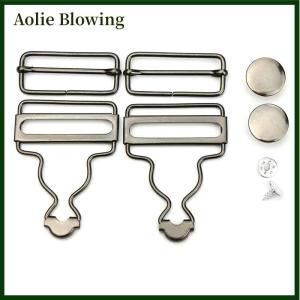 Aolie Dungaree Fasteners Clip Brace Buckles With Jeans Buttons Set For Denims Jackets Home DIY Apparel Sewing Supplies