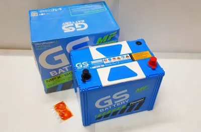 GS MFX80L 12V.75Ah สำหรับกระบะ 2.5 : VIGO FORTUNER INNOVA D-MAX MU-X TRITON NAVARA แบตเตอรี่รถยนต์ สินค้าใหม่ แกะกล่องใช้งานได้ทันที