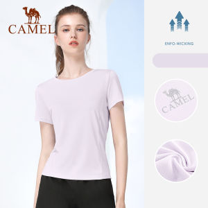 Cameljeans Yoga Short Sleeve Summer Quick Dry Sports Tops Running Fitness T-Shirt for Women