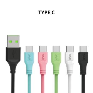 Kabel Data DAP D-B01M Micro USB 100Cm - Cable Charger Casan Fast Charging 2.1A Cable Transmission 1M High Speed Bentuk Bulat 1 Meter Transfer 480 mbps warna Macaron Pastel - GP Mall