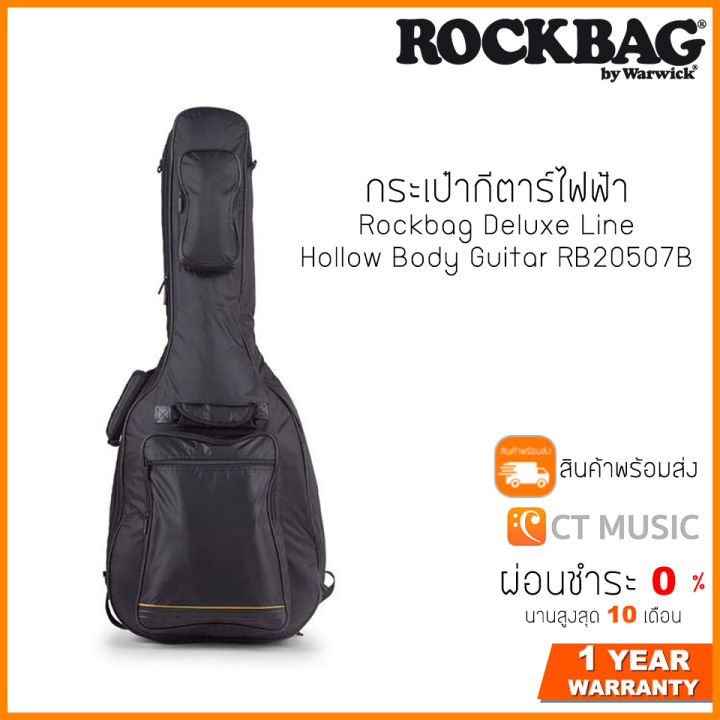 Custodia Per Basso Rockbag Deluxe Hollow Body - Imbottita, Impermeabile, Con Cinghie E Tasche - Foto 3