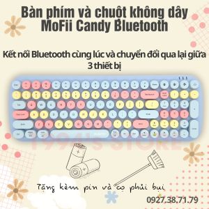 [SẴN] Bàn phím cơ không dây cao cấp MoFii Romi - 3 chế độ kết nối  - Có đèn Led xuyên đêm điều chỉnh được 16 chế độ Led