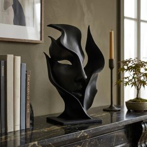 PWD0442 3D Printed Half Face Sculpture Statue Figurine Home Decoration Gift Artistic Sense Art Ornaments Home