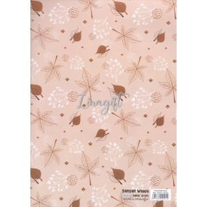 ( 5 Lembar ) FLOWER SANWA - KERTAS KADO BUNGA - GIFT WRAP PAPER SANSAN WAWA FLOWER