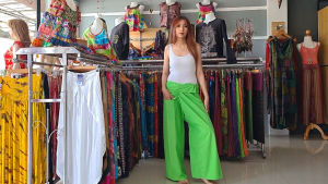 กางเกงเล กางเกงเลขายาว กางเกงขาก๊วย กางเกงสะดอ กางเกงตังเก กางเกงเลสีกรมท่า Fisherman Pants