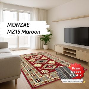 MIRZAE Karpet Lantai 210x300 MZ15 Maroon