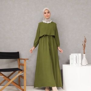 ANDIN DRESS / GAMIS CRINKLE AIRFLOW PREMIUM IMPORT / DRESS BUSUI FRIENDLY ROMPI BISA DILEPAS / GAMIS POLOS SIMPLE DAN ELEGAN / DRESS CANTIK RIA RICIS TERBARU 2024 / CRINGKEL IMPORT