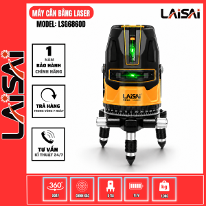 Máy Cân Bằng Laser LAISAI 5 Tia Xanh LSG6860D Siêu Sáng Độ Chuẩn Cao Chính Hãng Bảo Hành 1 Năm