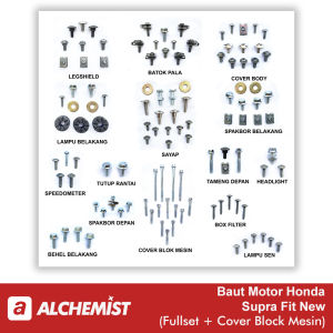 Baut Honda Supra Fit New Fullset / Baud Honda Supra Fit New Satu Set Block Mesin