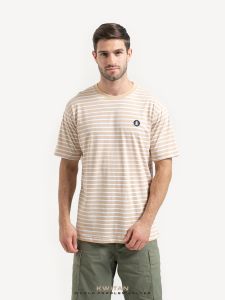 KWITAN Kaos Basic Stripe Salur BEIGE