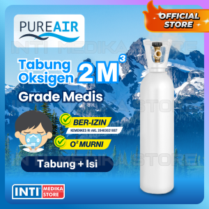 PURE AIR - Tabung Oksigen 2m³ ( TABUNG SAJA ) | Oxygen
