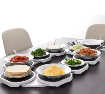 Rotating Dining Table Tray 360° Rotation Turntable Tray Set Versatile Suitable for Kitchen And Home Keimav