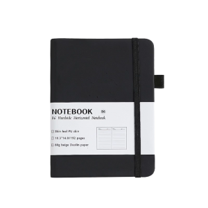 Small Hardcover Notebook 192 Pages Wide Lined Leather Journal Notebook Pocket Business Notepads for Journaling Writing