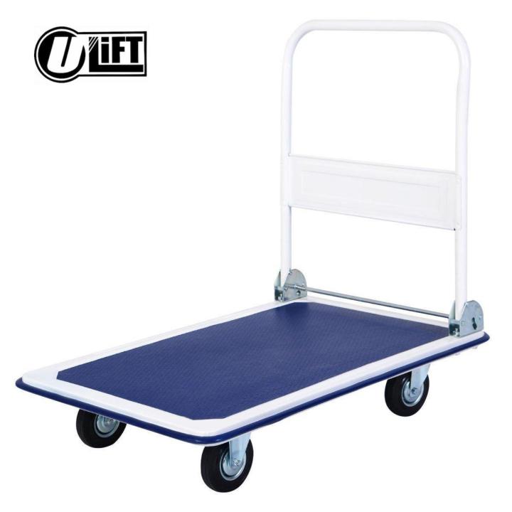 U-Lift® Hand Truck Trolley Folding Push Cart 300kg (BLUE)