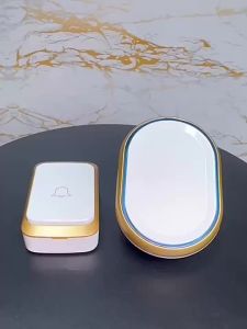 (HD1)The smart wireless doorbell with AC waterproof function 1000 feet sensing distance 38 selectable ringtones suitable for hotels offices apartments (1 button + 1 receiver) US plug is a device designed to notify users of someones presence at thei