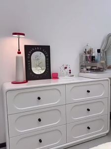 Dressing Table Makeup Table Cream Style Integrated Bedroom Modern Solid Wood Vanity escopic Storage Cabinet