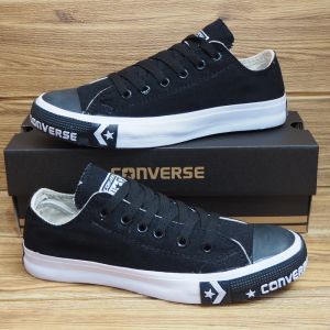 SEPATU SNEAKERS NEW DESIGN PRIA PETIR LOW PENDEK HITAM